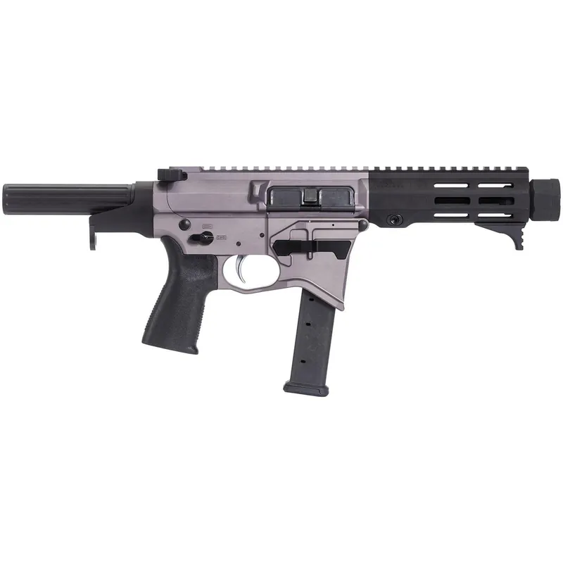 Maxim Defense MXM48174 CPS MD9 9mm Luger Caliber with 5.50" Barrel, Urban Grey Anodized Metal Finish, Black Maxim CQB Brace & Polymer Grip Right Hand