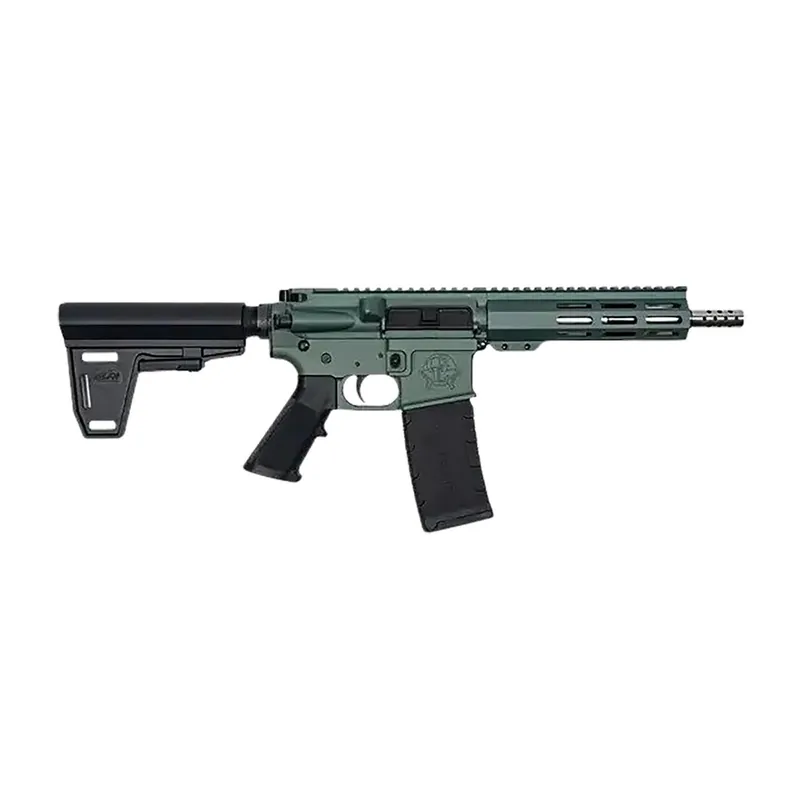 Great Lakes Firearms GL15223SSPBCHG AR-15 223 Wylde 30+1 7.50" Black Nitride Threaded Barrel, M-LOK Handguard, Charcoal Green Cerakote Aluminum Receiver w/Picatinny Rail, Black Polymer Mil-Spec Grip
