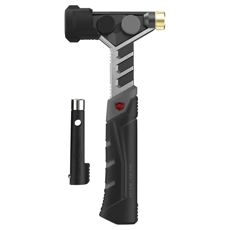 Real Avid AVARMHAM Armorer‘s Hammer Black/Stainless, Features Magnetic Pin Starter & Interchangeable Heads, Includes Roll-Pin Punch Starter
