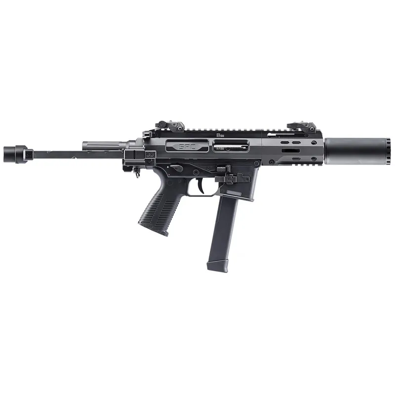 B&T Firearms 500003SDGTB SPC9 SD 9mm Luger 33+1 4.50" with RBS Suppressor, Black, Tele Brace Adapter, Polymer Grip (Glock Mag Compatible)