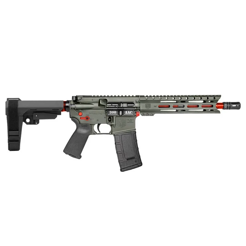 Diamondback DB-15 300 Blackout 10" Barrel 30 Round Jungle Green Red Accents