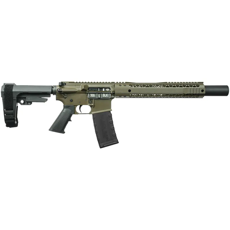 Black Rain Ordnance BROROTRM30A Bro M30A Sports South ROTR 300 Blackout Badlands Cerakote Aluminum Picatinny Rail Receiver Black Black Polymer Grip