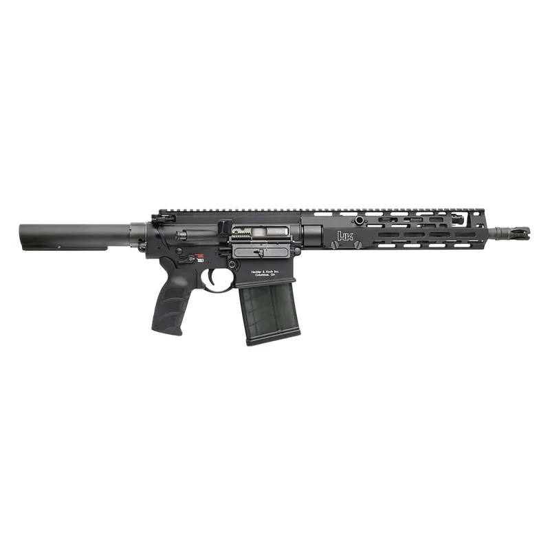 HK 81001053 MR762 A4 7.62x51mm 10+1 13" Threaded Barrel, M-LOK Handguard, Black Receiver w/Picatinny Rail, Black Pistol Tube, Black Ergonomic Grip