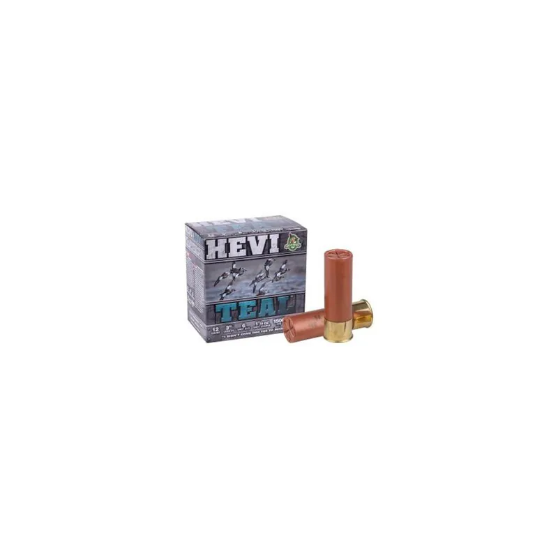 HEVI-Shot HS60006 HEVI-Teal 12Gauge 3" 1 1/4oz 6Shot 25 Per Box/10 Case