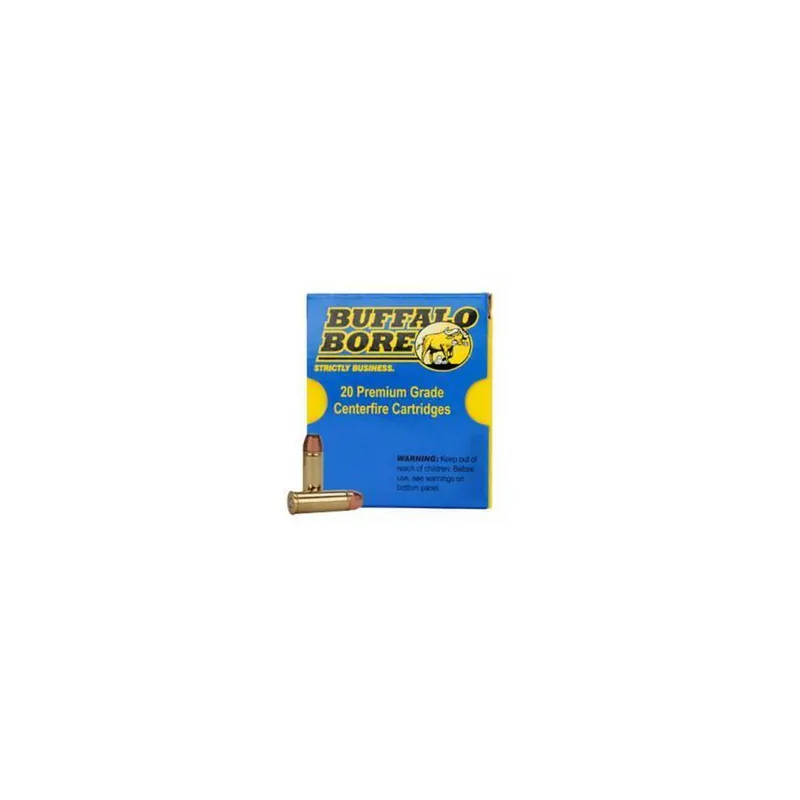 Buffalo Bore Ammunition 3B20 Heavy Strictly Business 45Colt +P 300gr Semi Jacketed Flat Point 20 Per Box/12 Case