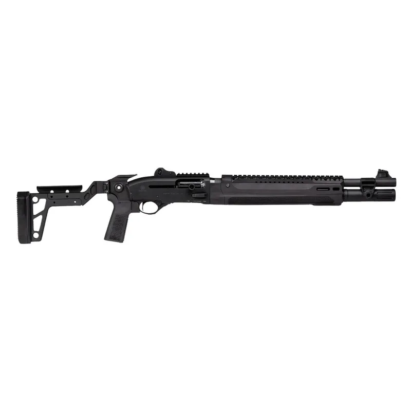 Langdon Tactical Tech LTT1301HBCFBLK Beretta 1301 3" 7+1 18.50" Black Heat Shield Barrel, Black Anodized Aluminum Receiver, Black Chisel Folding Synthetic Stock, Beretta Patrol Forend