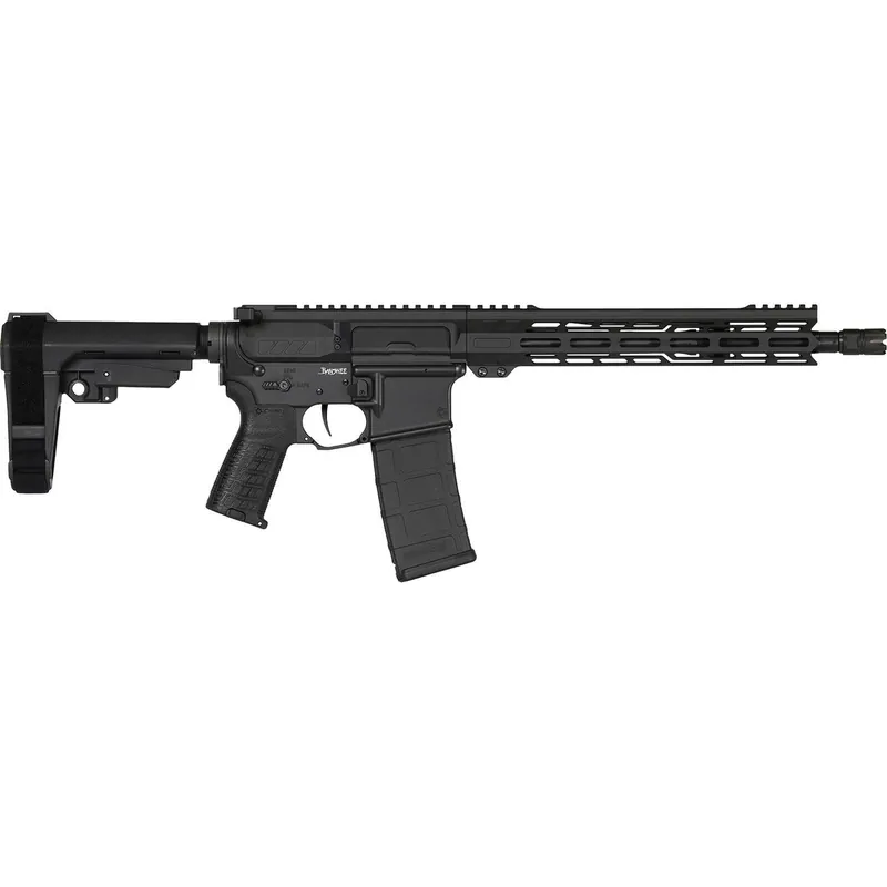 CMMG 55AC20AAB Banshee MK4 5.56x45mm 30+1 12.50" Black Nitride Medium Taper Threaded Barrel, EML 11" M-LOK Handguards, Black Armor Cerakote Aluminum Picatinny Rail Receiver, CMMG Zeroed Grips