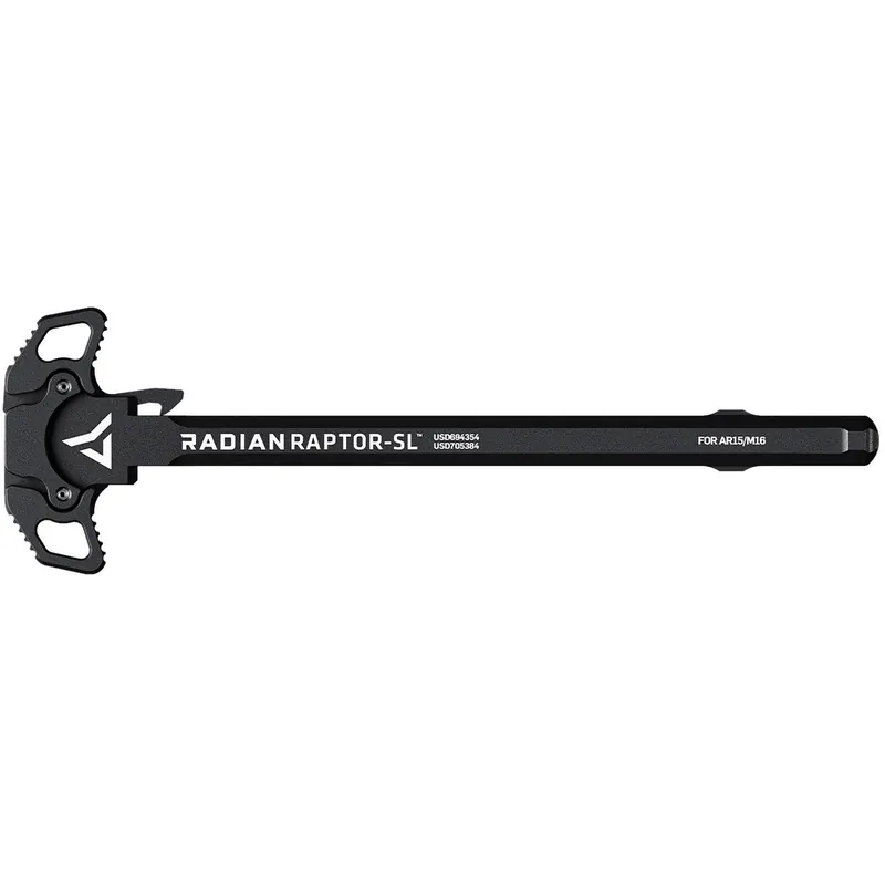 Radian Weapons R0176 Raptor SL Ambi Charging Handle, Black, Slim Line Handles, Fits Mil-Spec AR-15/M16 Platform