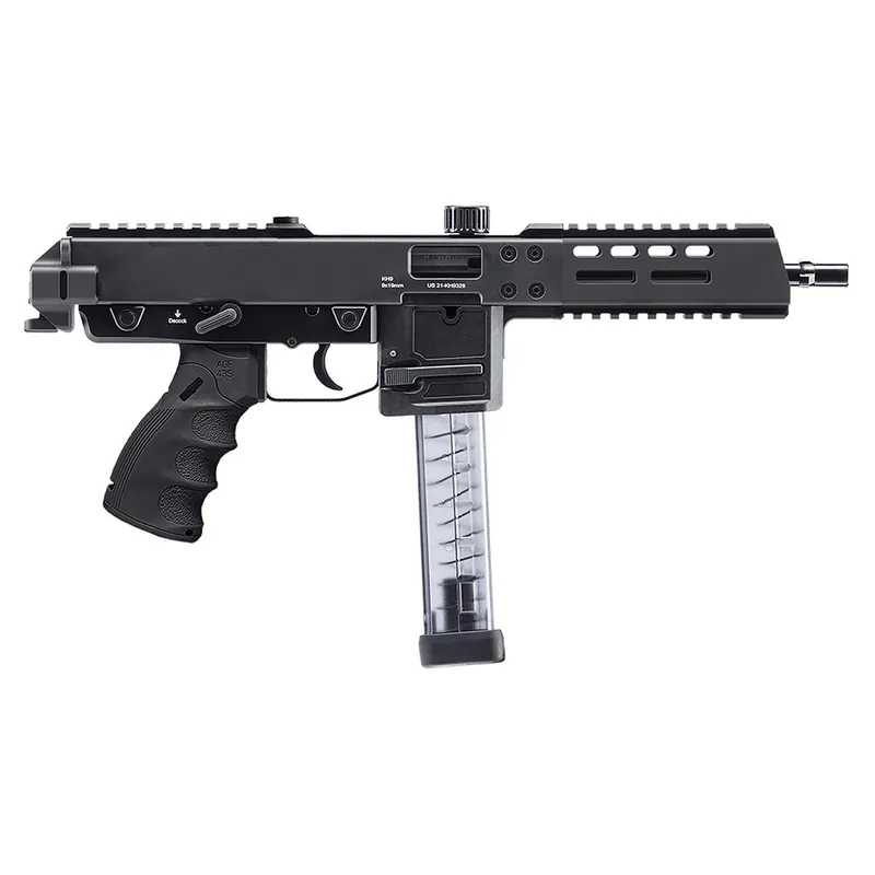 B&T Firearms BT-440000-C-US KH9 Covert 9mm Luger 30+1 6" Black Barrel, Black Cerakote Aluminum/Polymer Picatinny Rail Receiver, Black Finger Grooved Grip, Ambidextrous