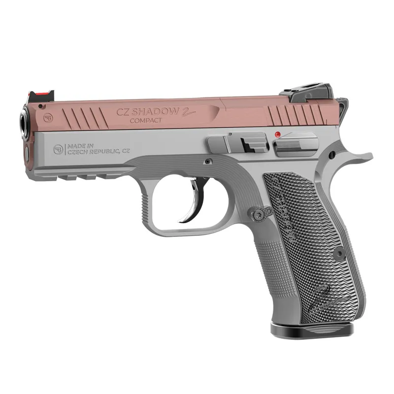 CZ Shadow 2 Rose 9mm 4" Barrel 15 Round Optic Ready FO Front/Black Serrated Hajo