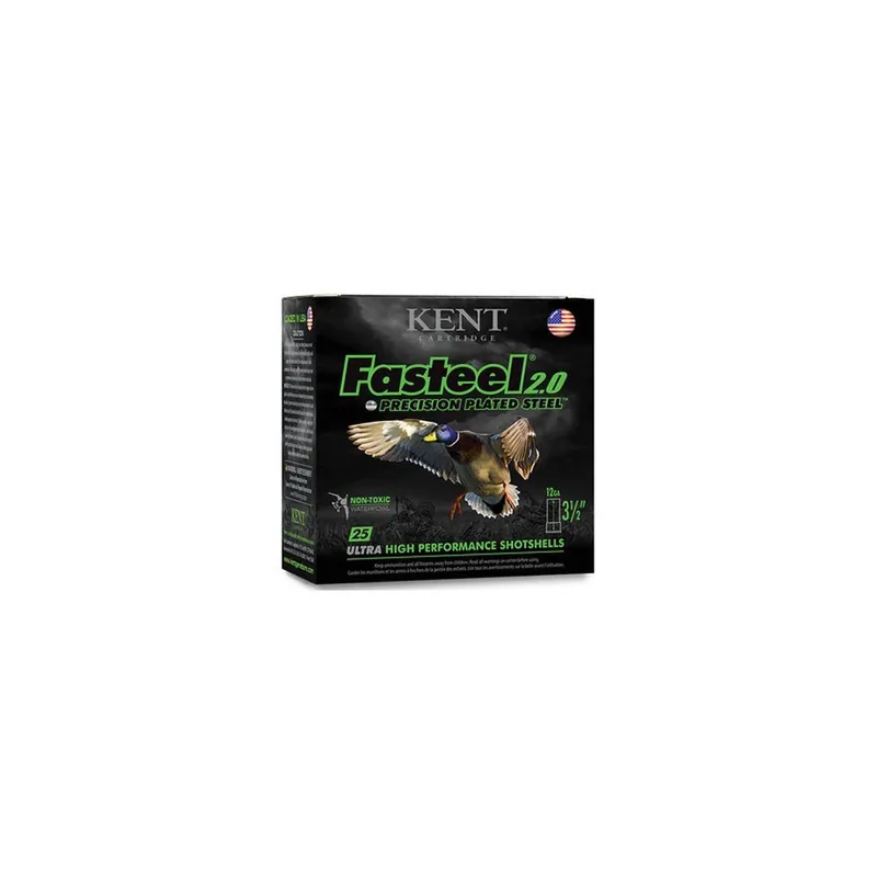 Kent Cartridge K122FS304 Fasteel 2.0 12 Gauge 2.75" 1 1/16 oz 4 Shot 25 Per Box/ 10 Case