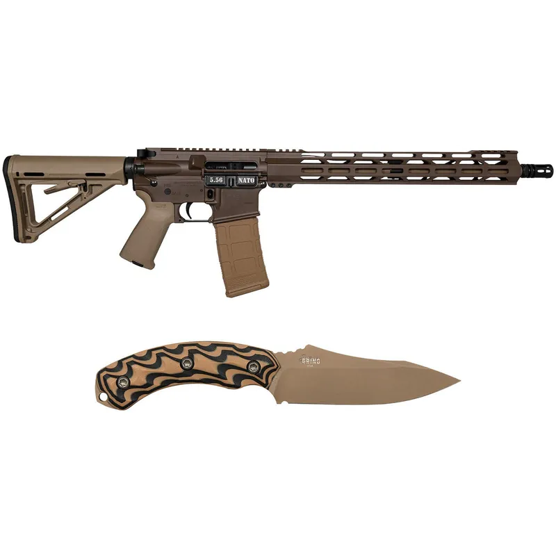 Diamondback DB175AK131 DB15 Sports South Exclusive 5.56 NATO 30rd 16" Black Nitride 7075-T6 Aluminum Receiver 15" M-LOK Handguard Brown Flat Dark Earth Magpul Grip