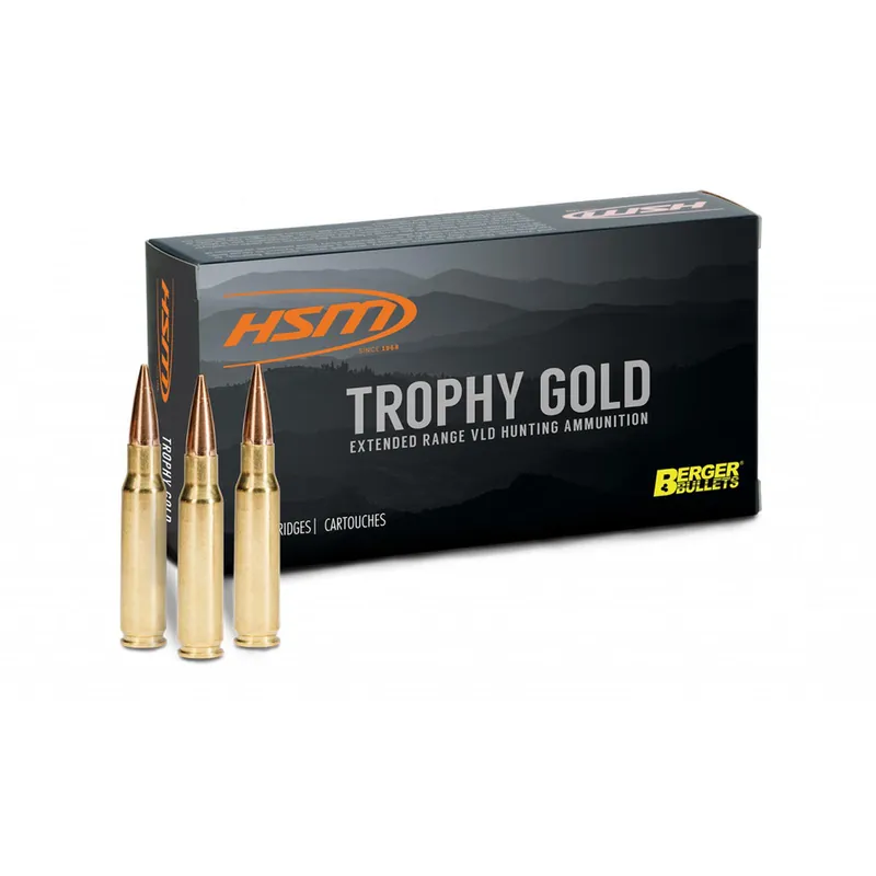 HSM 270WSM150VLD Trophy Gold Extended Range 270 WSM 150 gr Berger Hunting VLD Match 20 Per Box/ 25 Case
