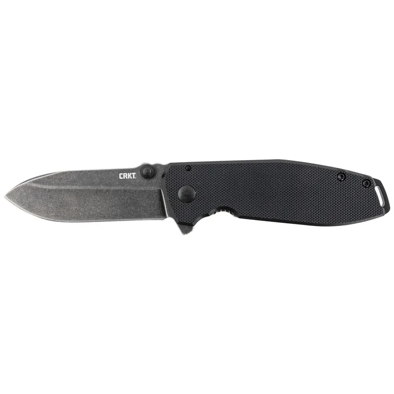 CRKT 2495K SQUID XM 2.95" Folding Drop Point Plain Black Stonewashed D2 Steel Blade/Black G10/SS Handle Includes Pocket Clip