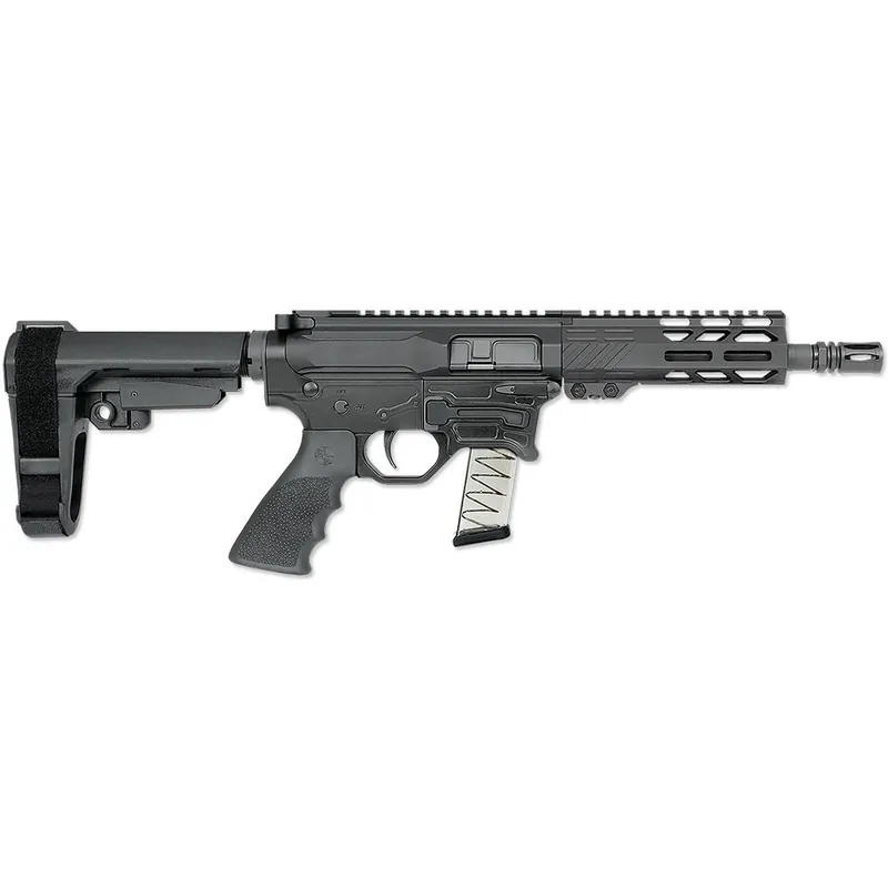 Rock River Arms BT92132 LAR-BT9G 9mm Luger 15+1 7" Black Threaded Barrel, M-LOK Handguard, Black Aluminum Picatinny Rail Receiver, Black Polymer SB Tactical SBA3 Arm Brace, Black Hogue Rubber Grip