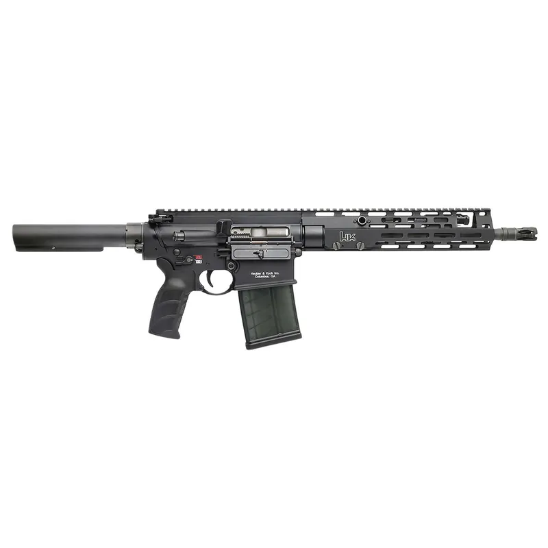 HK 81001052 MR762 A4 7.62x51mm 20+1 13" Threaded Barrel, M-LOK Handguard, Black Receiver w/Picatinny Rail, Black Pistol Tube, Black Ergonomic Grip