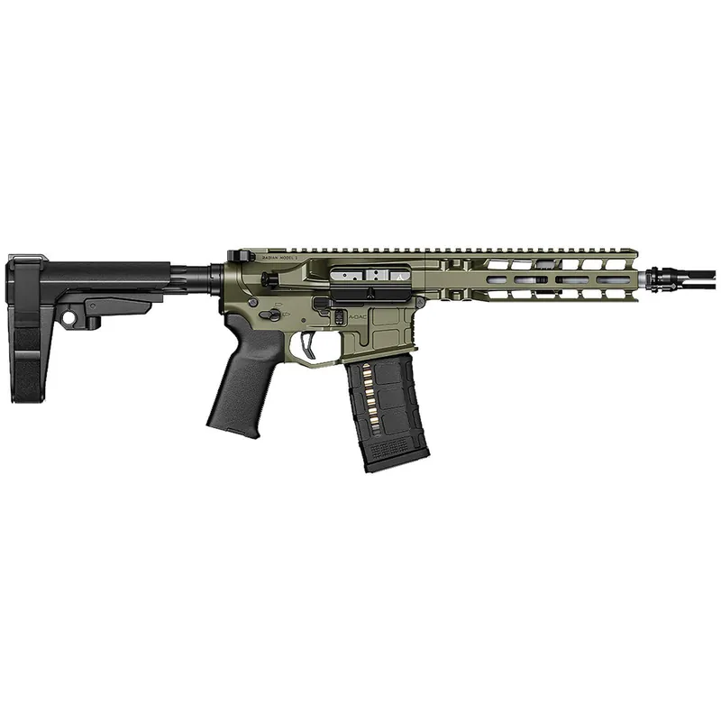 Radian Weapons R0505 Model 1 Pistol 300 Blackout 30+1 9", OD Green Billet Rec/M-Lok Handguard, Smooth Buffer Tube (No Brace), Magpul Grip, Ambi Controls, Dead Air QD Flash Hider, Adj. Trigger