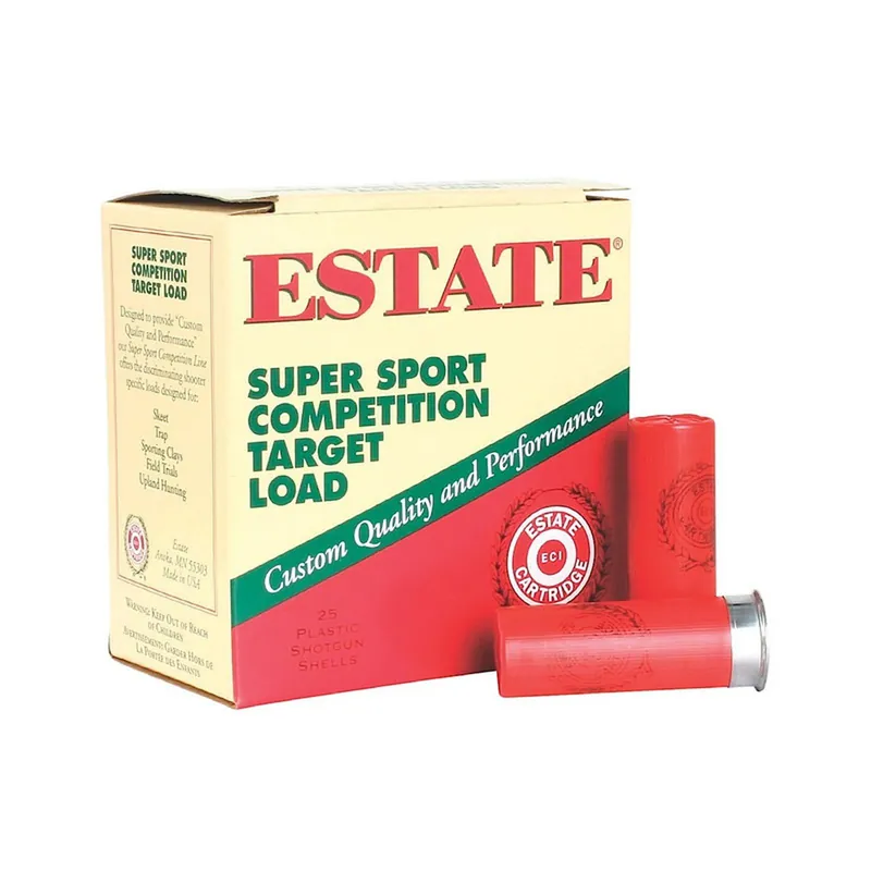 Estate Cartridge SS12H18 Super Sport Competition Target 12Gauge 2.75" 1oz 8Shot 25 Per Box/10 Case