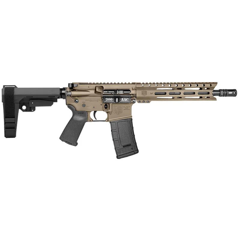 Diamondback DB1916B061 DB15 300 AAC 30+1 10" Flat Dark Earth Cerakote Heavy Barrel 9" M-LOK Handguard 7075-T6 Aluminum SBA3 Brace Magpul MOE Grip