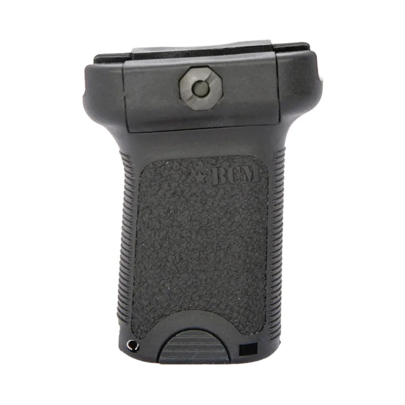 BCM VGSBLK BCMGunfighter Short Vertical Grip Made of Polymer With Black Aggressive Textured Finish with Storage Compartment for Picatinny Rail
