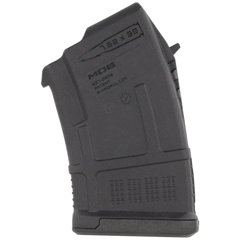 Magpul MAG657BLK PMAG MOE 10rd 7.62x39mm For AK-Platform/AKM Black Polymer
