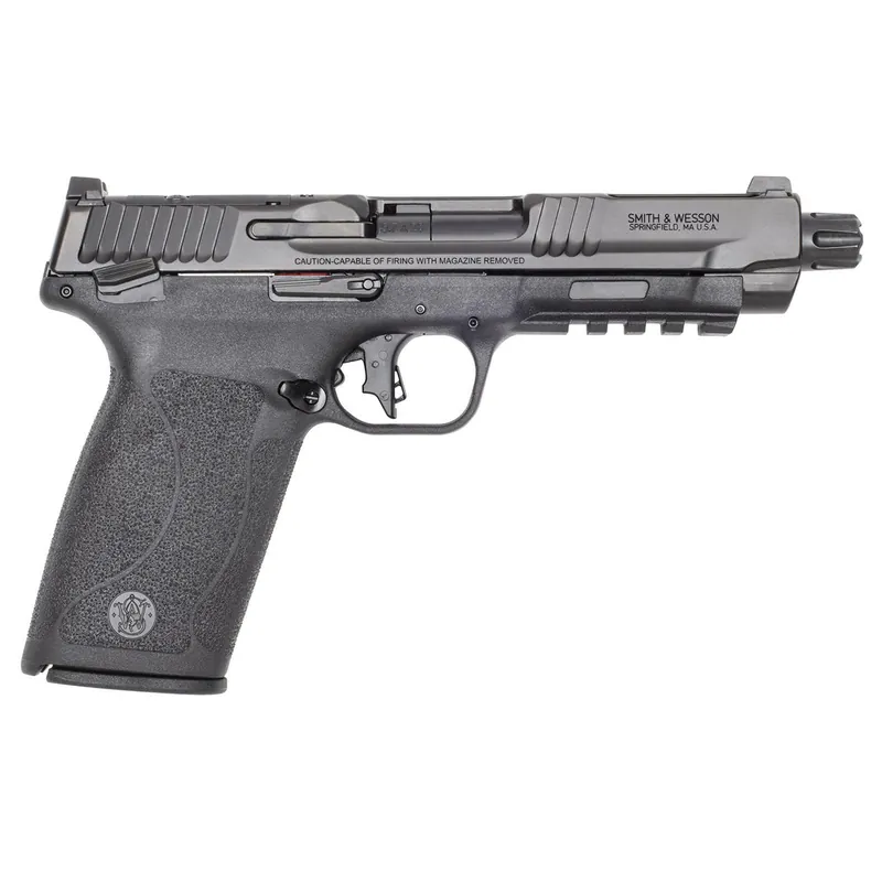 Smith & Wesson 14093 M&P 5.7 Full Size Frame 5.7x28mm 10+1 5" Black Armornite, Black Optic Ready/Serrated Stainless Steel Slide, Black Polymer Frame w/Picatinny Rail, Polymer Grip