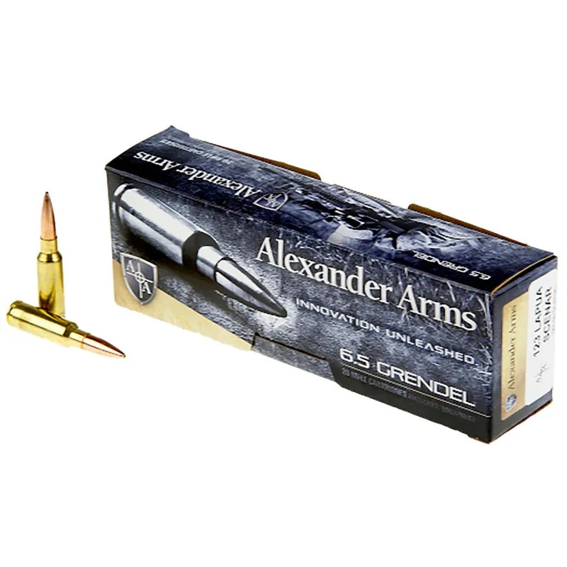 Alexander Arms AG123LSBOX Lapua Scenar 6.5Grendel 123gr Boat Tail Open Tip Match 20 Per Box/10 Case