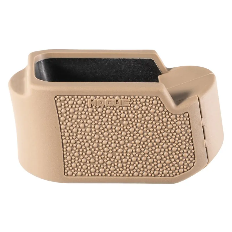 Hogue 18613 Extension Base Pad Fits Glock 19 Compatible w/ 10/15rd Magazines FDE Overmolded Rubber