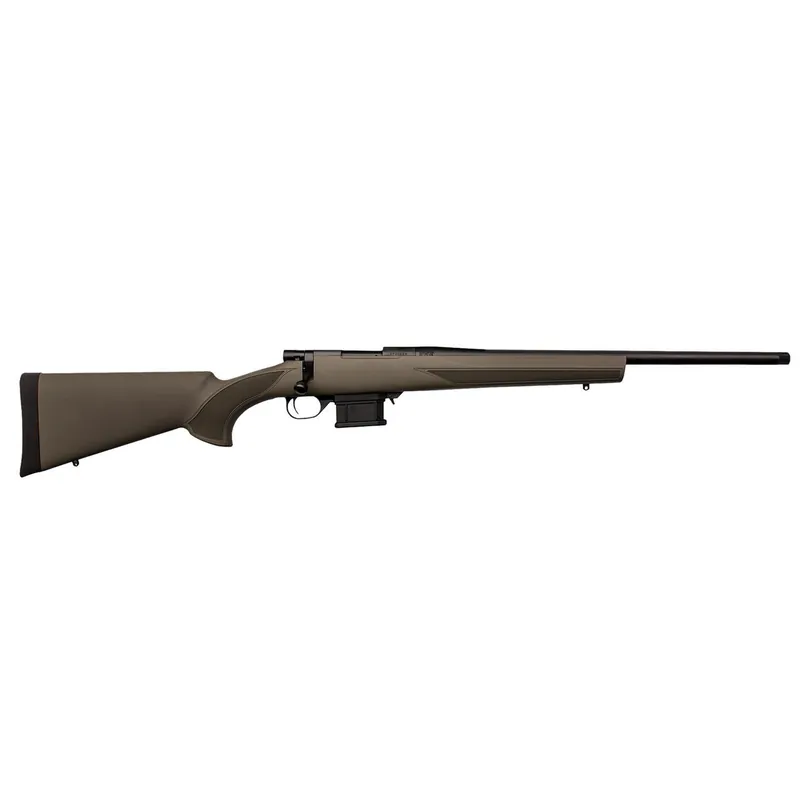 Howa HMA6ARCGYTH 1500 Mini Action Youth 6mm ARC 22" Black Steel Threaded Barrel, Black Drilled & Tapped Steel Receiver, Fixed HTI Green Synthetic Stock