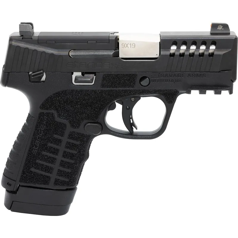 Savage Arms 67063 Stance XR 9mm 13+1 3.20" Natural Black Nitride Ported Stainless Steel Slide Black Glass Filled Nylon Grip Ambidextrous