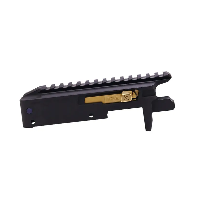 True Precision Inc TP1022CMPRCBLG TP/22 Receiver Set Aluminum Black Anodized Receiver/ Gold Bolt