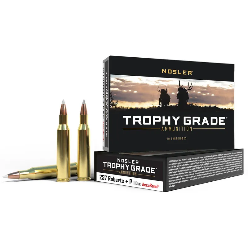 Nosler 60010 Trophy Grade 257Roberts 110gr Nosler AccuBond 20 Per Box/10 Case