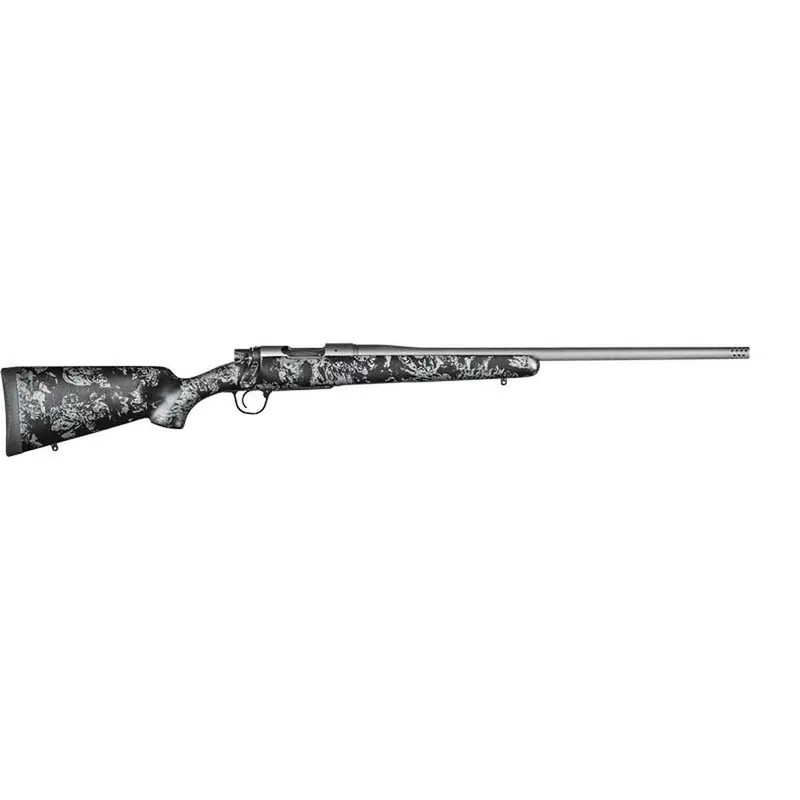 Christensen Arms 8010107400 Mesa FFT 6.5 PRC 4+1 20" Threaded Barrel, Tungsten Gray Cerakote, Black with Gray Webbing Stock