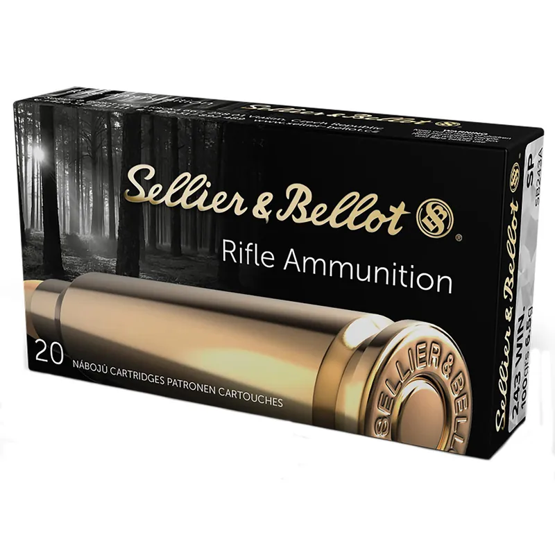 Sellier & Bellot SB243A Rifle 243Win 100gr Soft Point 20 Per Box/25 Case