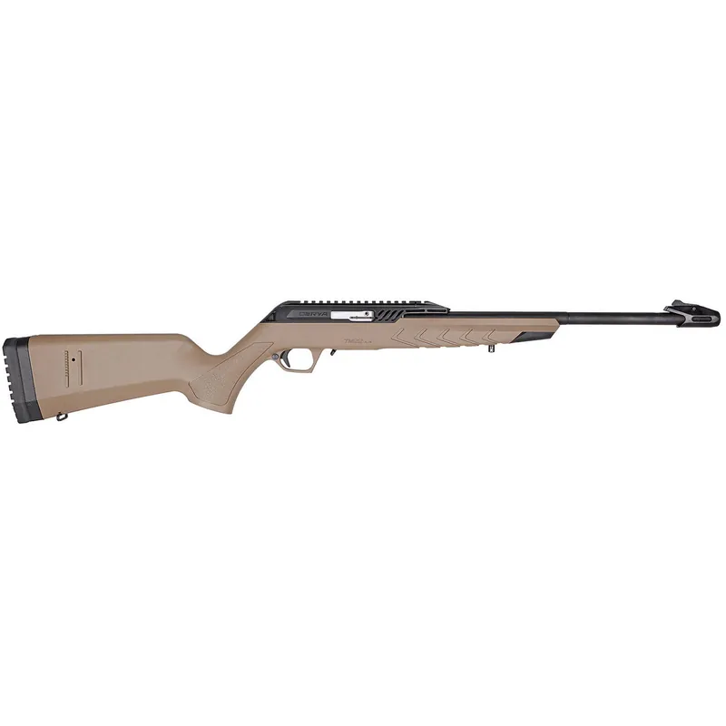 Derya Firearms TM22.STAN.FDE.18 TM22 Standard Full Size 22 LR 10+1 18" Black Target Barrel, Black Anodized Aluminum Receiver w/Picatinny Rail, Flat Dark Earth Adjustable Polymer Stock