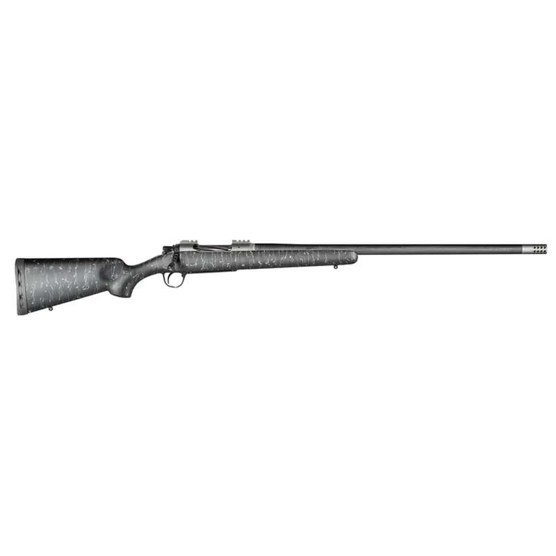 Christensen Arms CA10268815331 Summit TI Full Size 28 Nosler 3+1, 26" Natural Titanium Steel Threaded Barrel, Natural Titanium Aluminum Receiver, Black w/Gray Webbing Fixed Sporter Stock