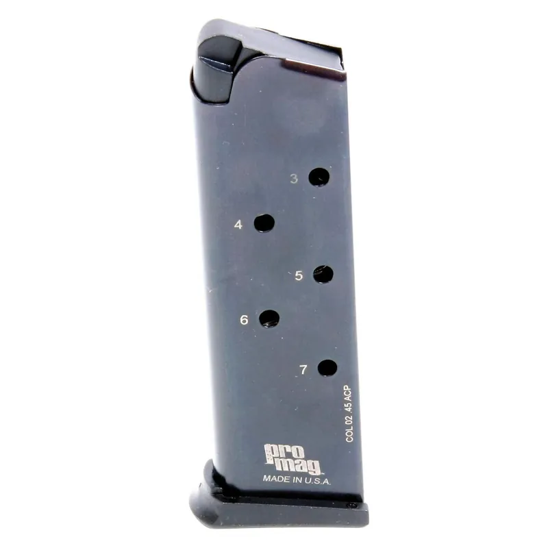 ProMag COL02 Standard 7rd 45 ACP Fits 1911 Government Blued Steel