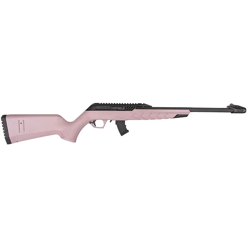 Derya Firearms TM22.STAN.PINK.18 TM22 Standard Full Size 22 LR 10+1 18" Black Target Barrel, Black Anodized Aluminum Receiver w/Picatinny Rail, Pink Adjustable Polymer Stock