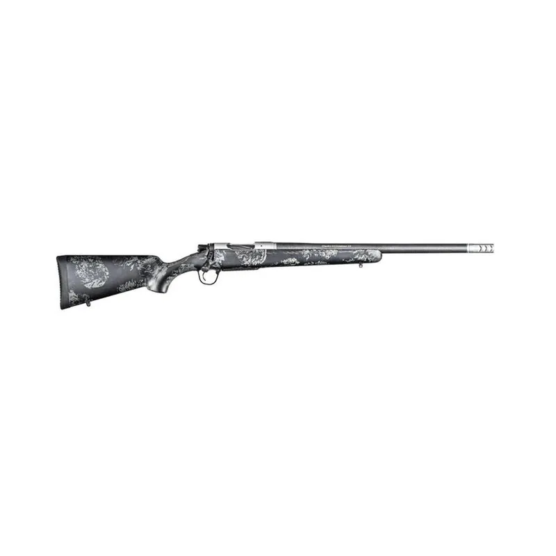 Christensen Arms 8010613300 Ridgeline FFT 6.5 Creedmoor 4+1 20" Carbon Fiber/Threaded Barrel, Stainless Steel, Black with Gray Accents Stock