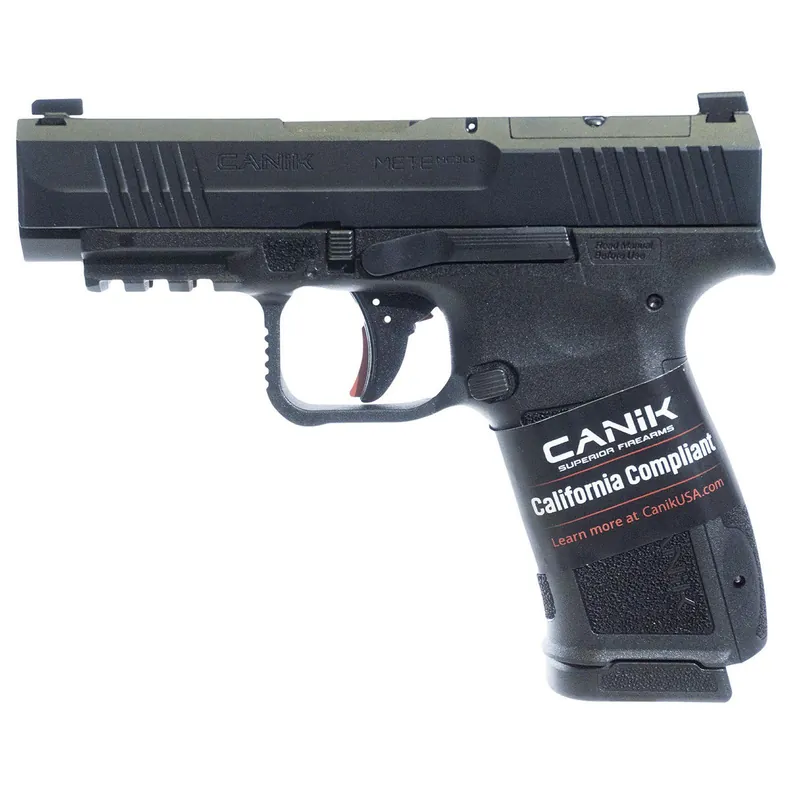 Canik HG7885CA-N Mete MC9LS *CA Compliant 9mm Luger 10+1 3.63" Black Steel Barrel, Black Nitride Steel Serrated Slide, Black Polymer Frame w/Picatinny Rail, Interchangeable Backstrap Grip