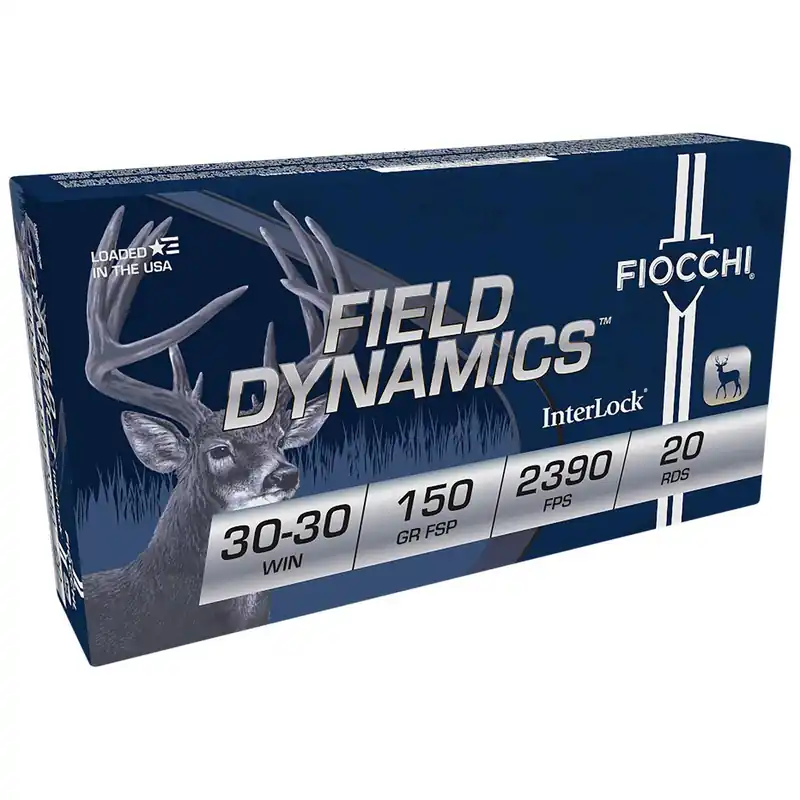 Fiocchi 3030B Field Dynamics InterLock 30-30Win 150gr Flat Soft Point 20 Per Box/10 Case