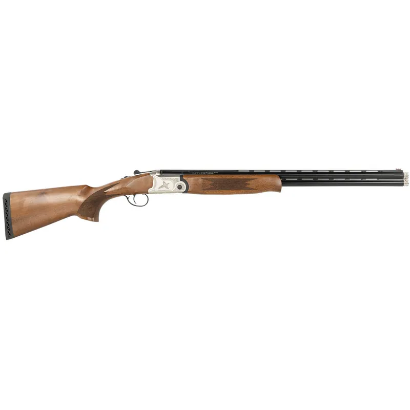 Gforce Arms GF52824Y GF5 Filthy Pheasant Youth 28 Gauge Break Open 3" 2rd 24" Black Over/Under Vent Rib Barrel, Nickel Plated Engraved Aluminum Receiver, Fixed Turkish Walnut Stock