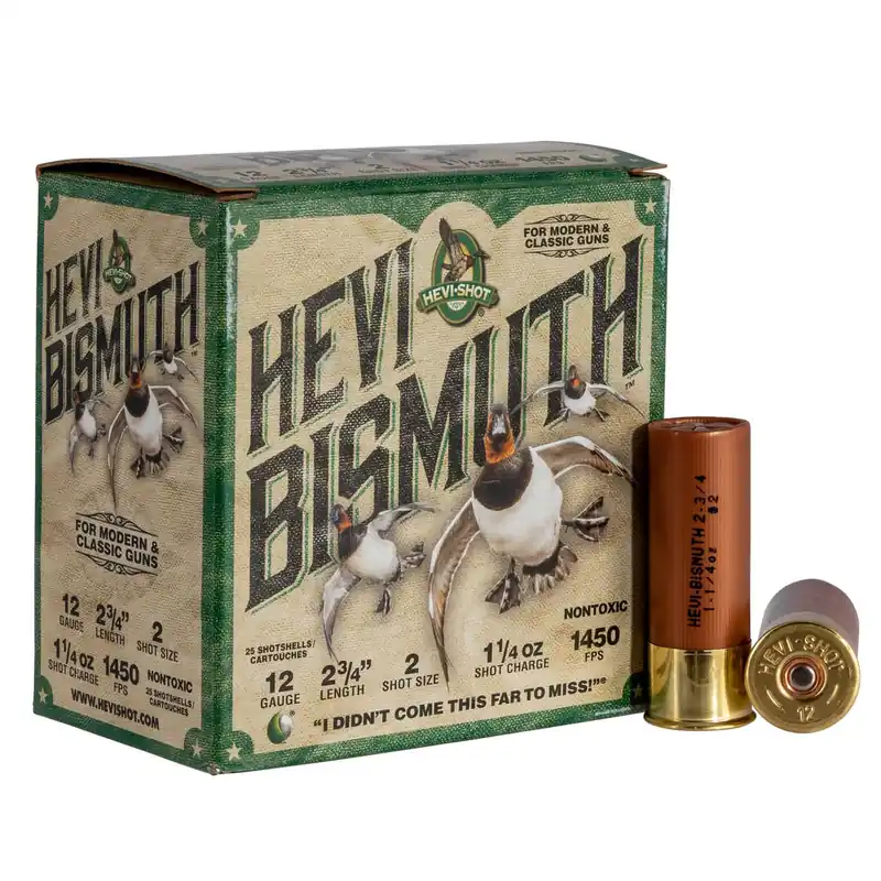 HEVI-Shot HS14702 HEVI-Bismuth 12Gauge 2.75" 1 1/4oz Bismuth 2Shot 25 Per Box/10 Case