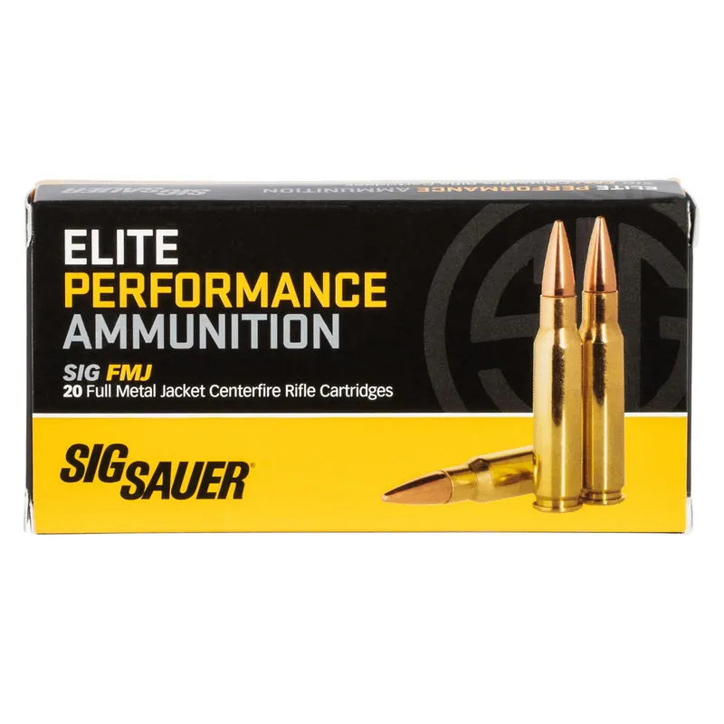 Sig Sauer E308B120 Elite Performance 308 Win 150 gr Full Metal Jacket 20 Per Box/ 25 Case