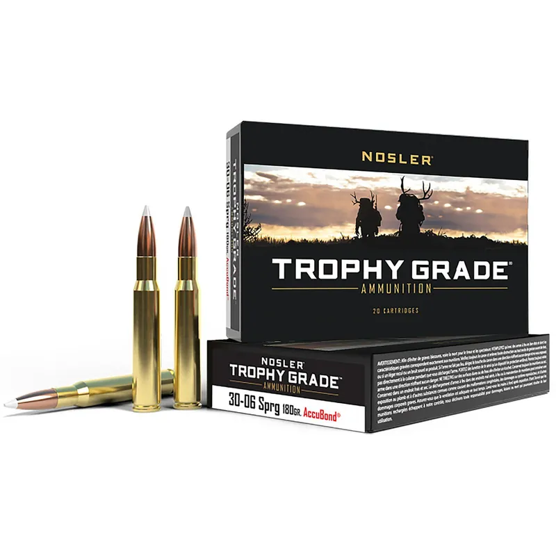 Nosler 46134 Trophy Grade 30-06Springfield 180gr Nosler AccuBond 20 Per Box/10 Case