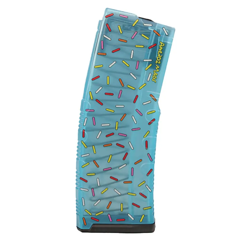 Amend2 CS5MODCTSPR30 MOD-C Sprinkle Donut 30rd 5.56 NATO Fits AR-15 Teal Sprinkles