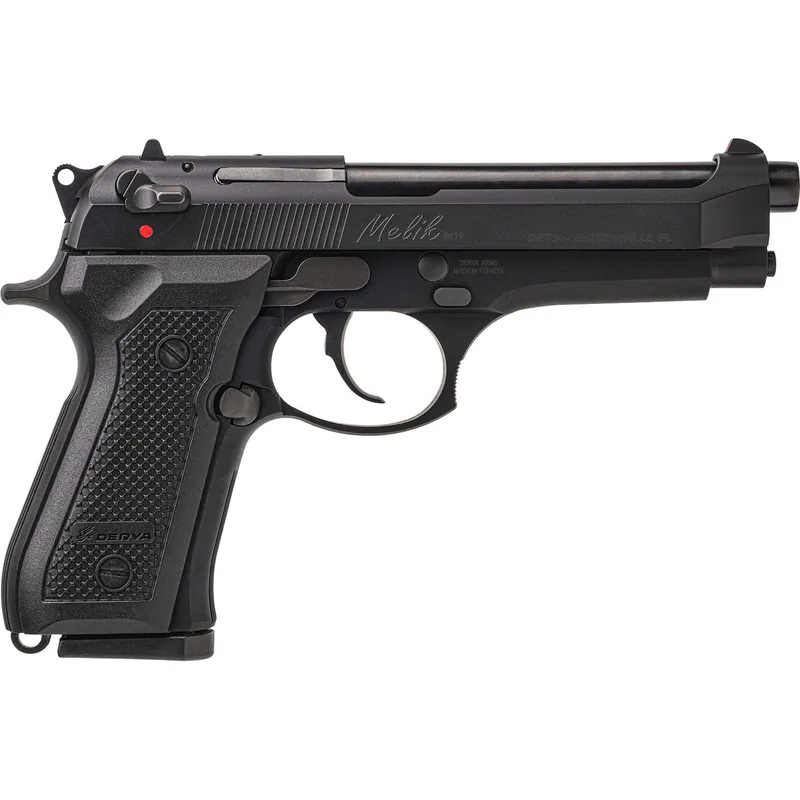 Derya Firearms 15LMELIK9TR Melik 9mm Luger 15+1 4.90" Black Melonite Steel Barrel, Black Melonite Serrated Steel Slide, Black Aluminum Frame, Black Polymer Grip
