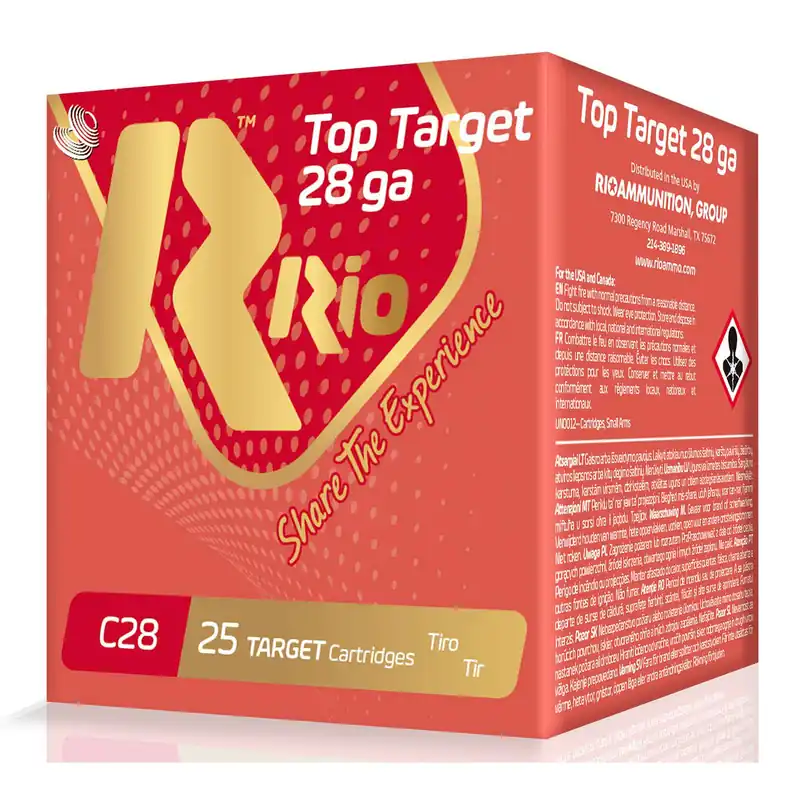 Rio Ammunition RC2875 Top Target 28 Gauge 2.75" 3/4 oz 7.5 Shot 25 Per Box/ 10 Case