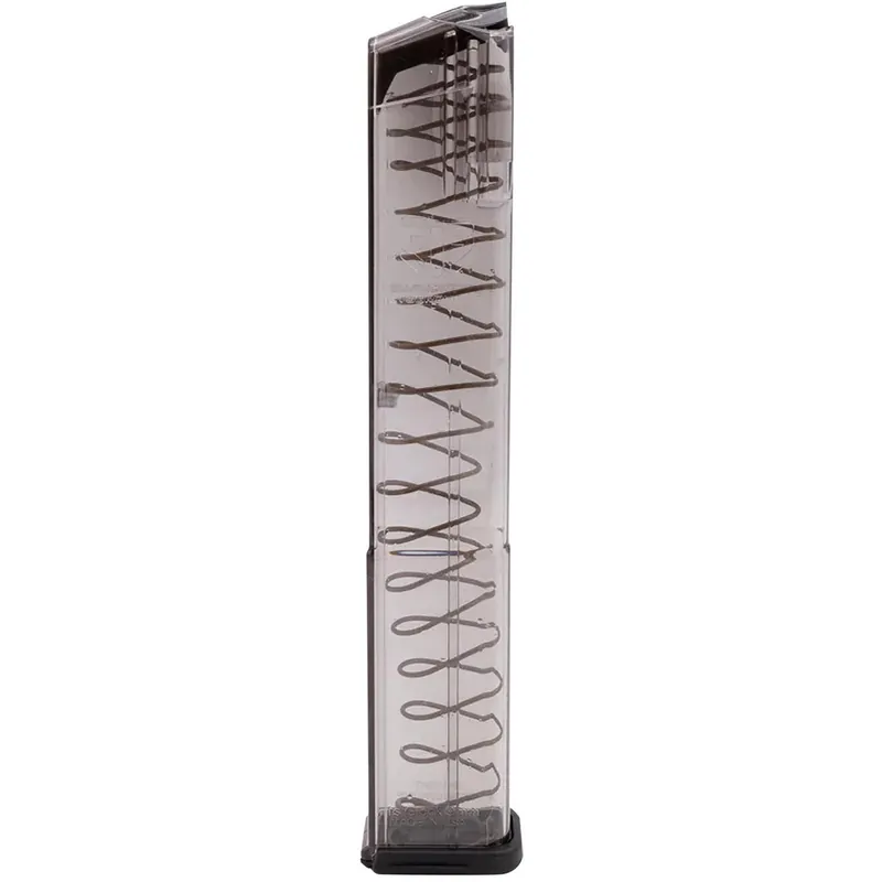 ETS Group GLK18G2 Pistol Mags 32rd Extended w/Gen2 Floor Plate 9mm Luger Compatible w/ Glock 17/18/19/19X/26/34/45 Clear Polymer