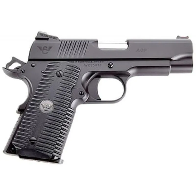Wilson Combat ACPCP45 ACP Compact SAO 45 ACP 4" 7+1 Black Armor-Tuff Carbon Steel Black G10 Eagle Claw Grip